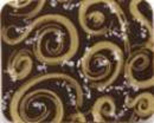 Chocolate Transfer Sheet - Gold/White Swirl - Click Image to Close